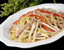 韭黄炒肉丝的功效及做法
